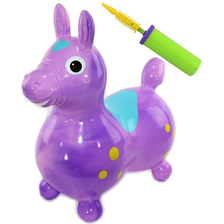 Rody® Preschool Purple Rody Horse Inflatable Bouncer Ride-on With Pump