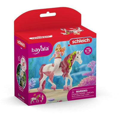 Schleich STEM Mermaid Feya Riding Underwater Unicorn