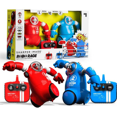 Sharper Image Vehicles Robo Rivals Remote Control Robot Fighting Set - Blue And Red