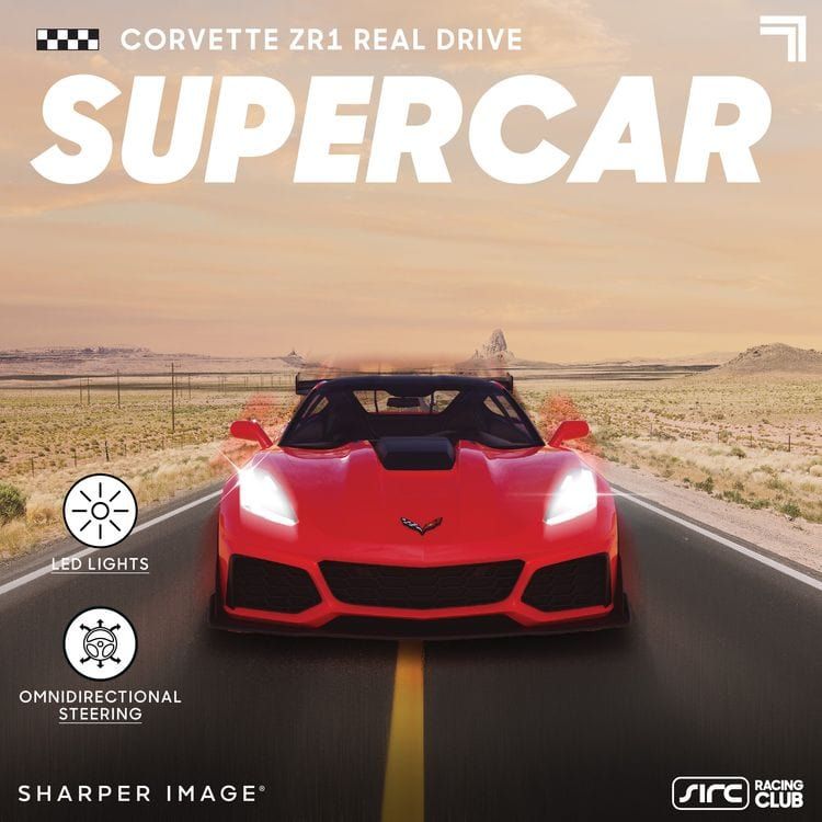 Sharper Image Vehicles Toy RC Corvette ZR1 Real Drive Gravity Sensor Remote Control Car