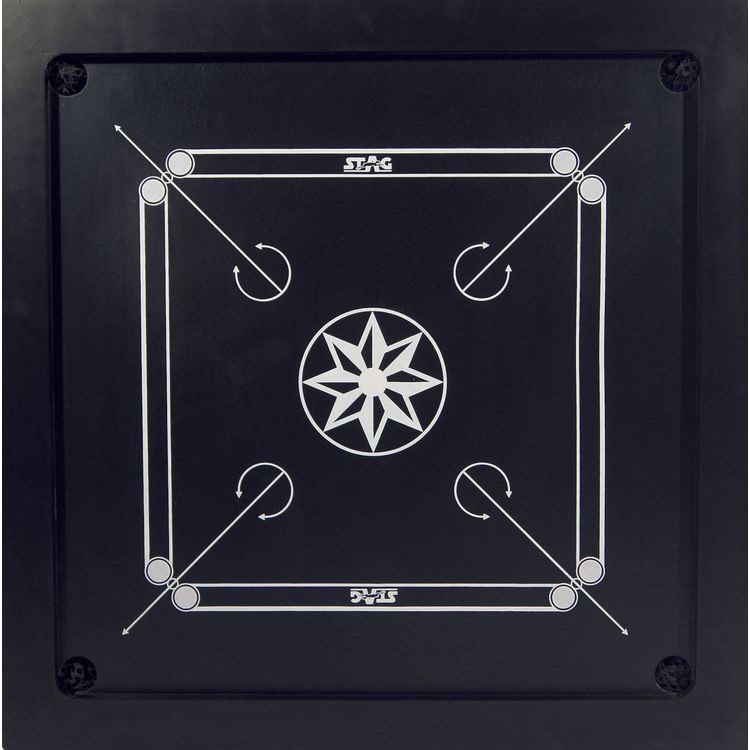 Stag Games Carrom Board-Black