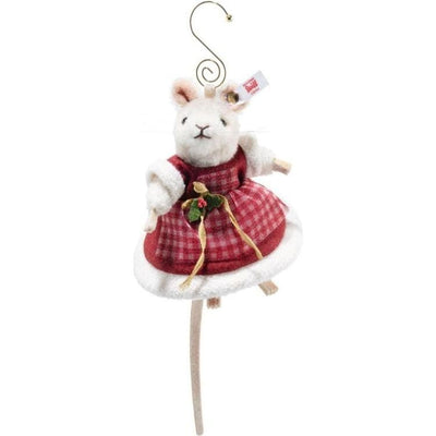 Steiff North America, Inc. Plush PREORDER Mrs. Santa Claus Mouse Ornament