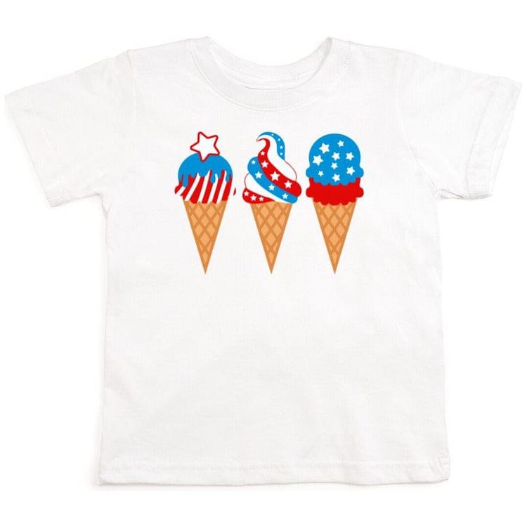 Sweet Wink Trend Accessories Patriotic Ice Cream Short Sleeve T-Shirt