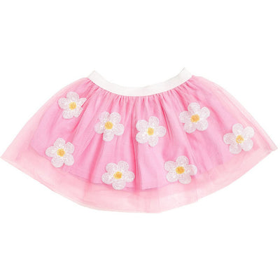 Sweet Wink Trend Accessories Pink Daisy Sequin Tutu- 4-6 Years