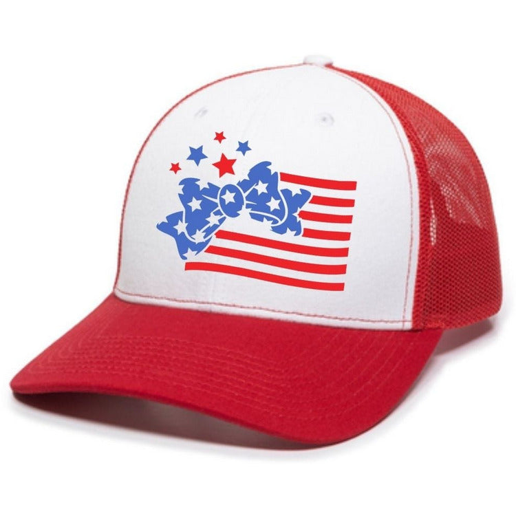 Sweet Wink Trend Accessories Red + White + Blue / One Size Fits Most Patriotic Flag Hat