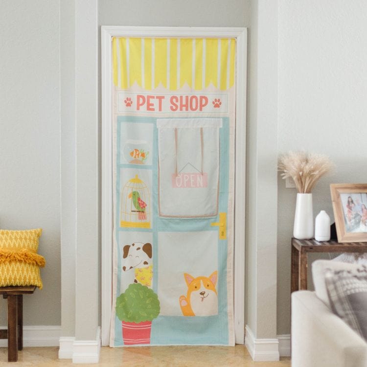 Swingly Preschool Pet Shop & Groomer Doorway Storefront