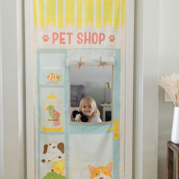 Swingly Preschool Pet Shop & Groomer Doorway Storefront