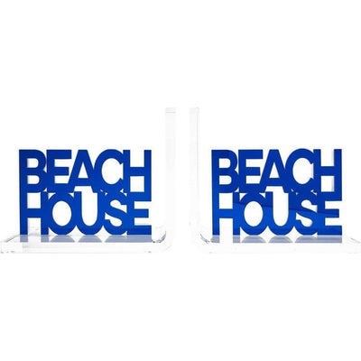 Tara Wilson Designs Room Decor "Beach House" Mirrored Bookends - Blue