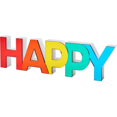 Tara Wilson Designs Room Decor Shelf Decor "HAPPY" - Mirrored Multicolor