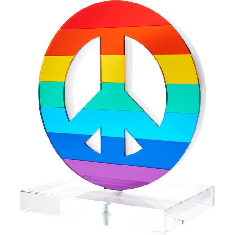 Tara Wilson Designs Room Decor Shelf Decor Peace Sign - Mirrored Rainbow