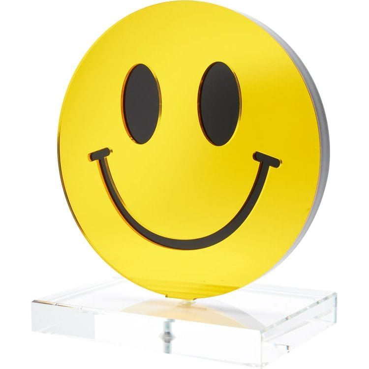 Tara Wilson Designs Room Decor Shelf Decor Smiley Face - Mirrored Yellow