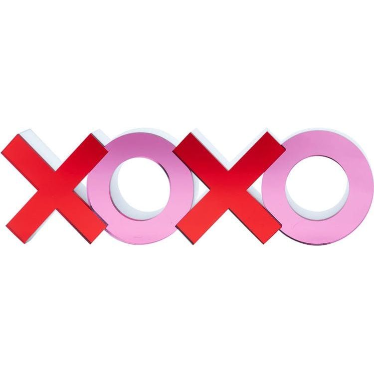 Tara Wilson Designs Room Decor Shelf Decor "XOXO" - Mirrored Red & Pink