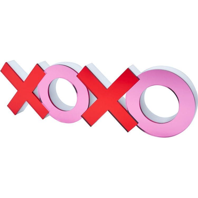 Tara Wilson Designs Room Decor Shelf Decor "XOXO" - Mirrored Red & Pink