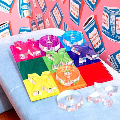 Tara Wilson Designs Room Decor Tic Tac Toe - Rainbow Multicolor