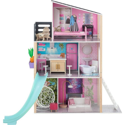 Teamson Kids Dolls Dreamland Boho Beach Doll House & Accessories