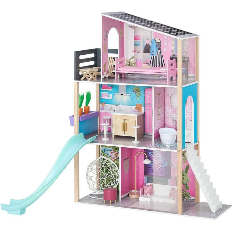 Teamson Kids Dolls Dreamland Boho Beach Doll House & Accessories