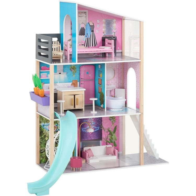 Teamson Kids Dolls Dreamland Boho Beach Doll House & Accessories