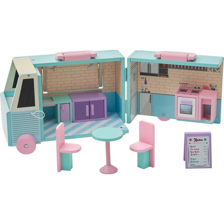 Teamson Kids Dolls Olivia's Little World Food Truck Dollhouse & Accessories for 3.5" Dolls