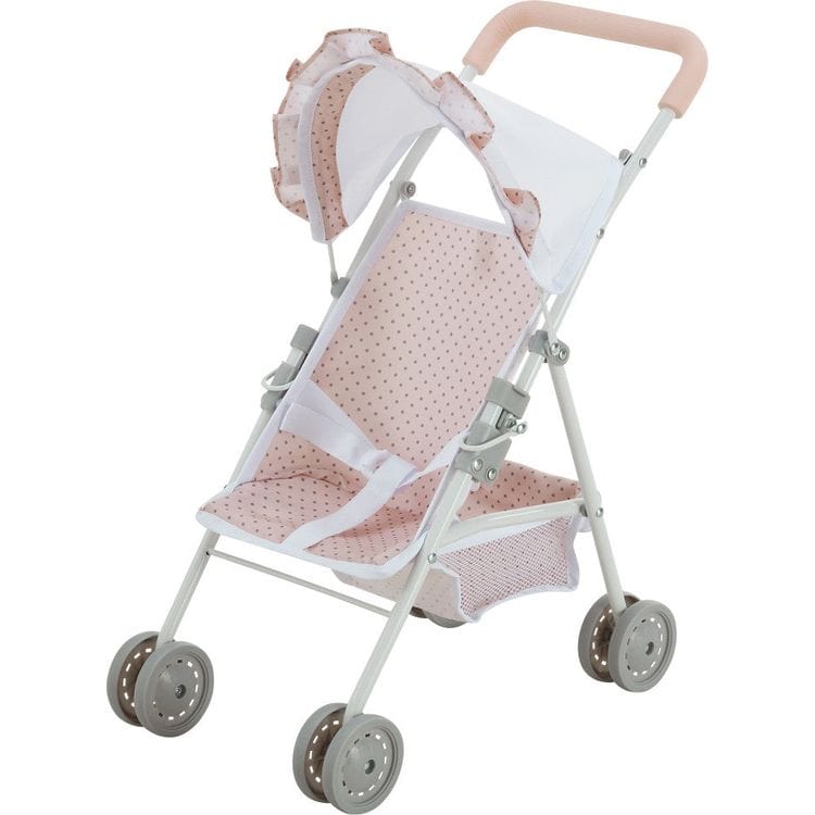 Teamson Kids Dolls Olivia's Little World Polka Dot Princess Baby Doll 3 Piece Nursery Set - Pink