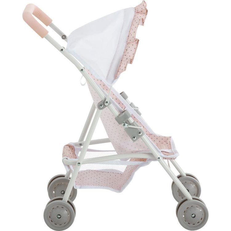 Teamson Kids Dolls Olivia's Little World Polka Dot Princess Baby Doll 3 Piece Nursery Set - Pink