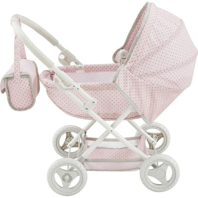 Teamson Kids Dolls Olivia's Little World Polka Dot Princess Baby Doll Pram Stroller