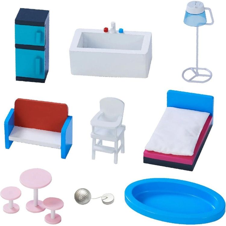 Teamson Kids Preschool Dreamland Barcelona Doll House - Turquoise/Black