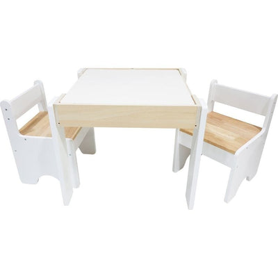 Teamson Kids Preschool Multi-Activity Table with Reversible Tabletop & Chairs Set