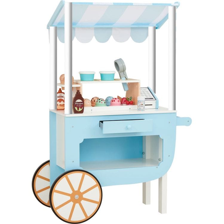 Teamson Kids Preschool My Little Helper Ice Cream Cart & Accessories