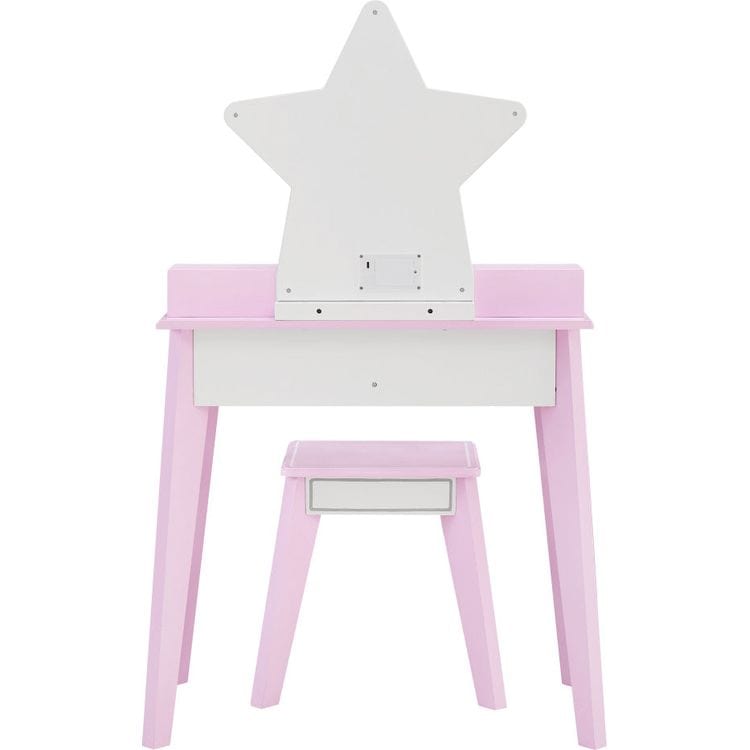 Teamson Kids Room Decor Fantasy Fields Little Princess Star Vanity with LED Mirror