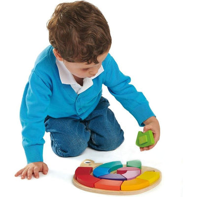 Tender Leaf Toys Preschool Color Me Happy- Wooden Snake Color Board
