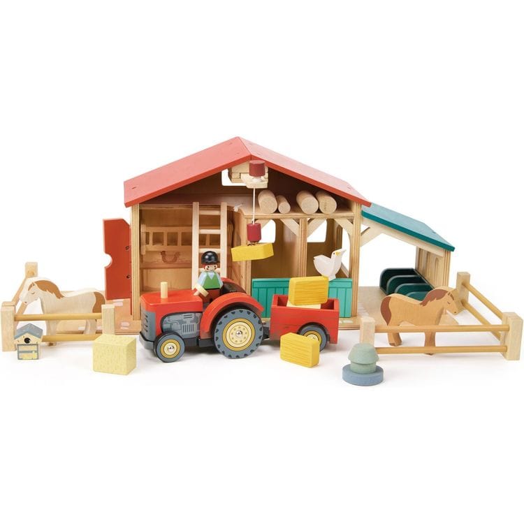 Tender Leaf Toys Preschool Farmyard Tractor Toy