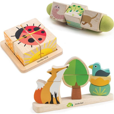 Tender Leaf Toys Preschool Infant Blocks Collection of Wood Toys