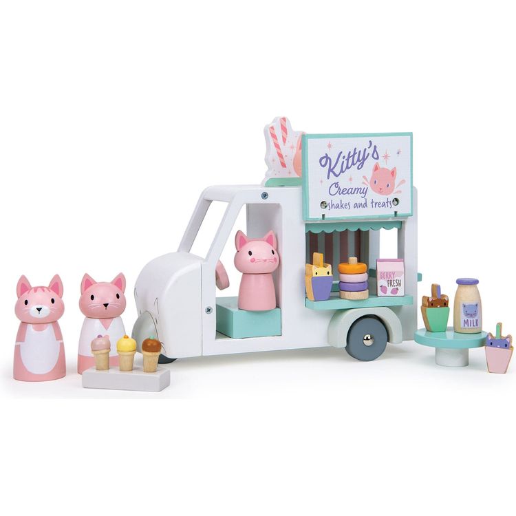 Tender Leaf Toys Preschool Kitty's Milkshake Van