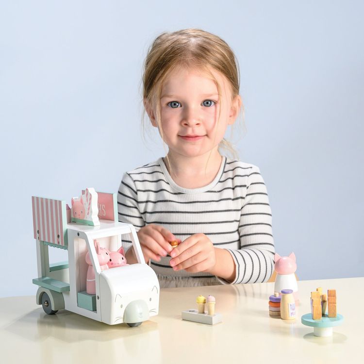 Tender Leaf Toys Preschool Kitty's Milkshake Van