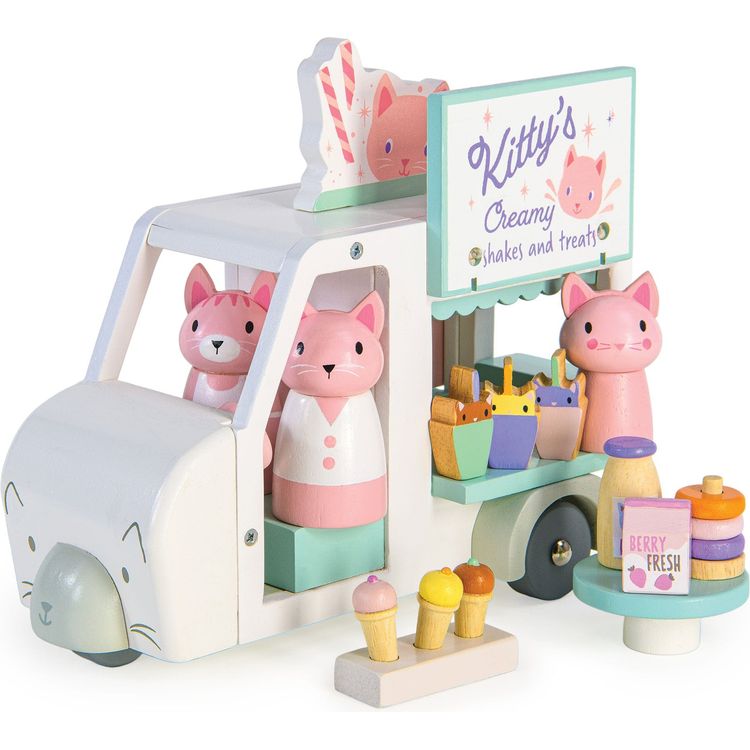 Tender Leaf Toys Preschool Kitty's Milkshake Van