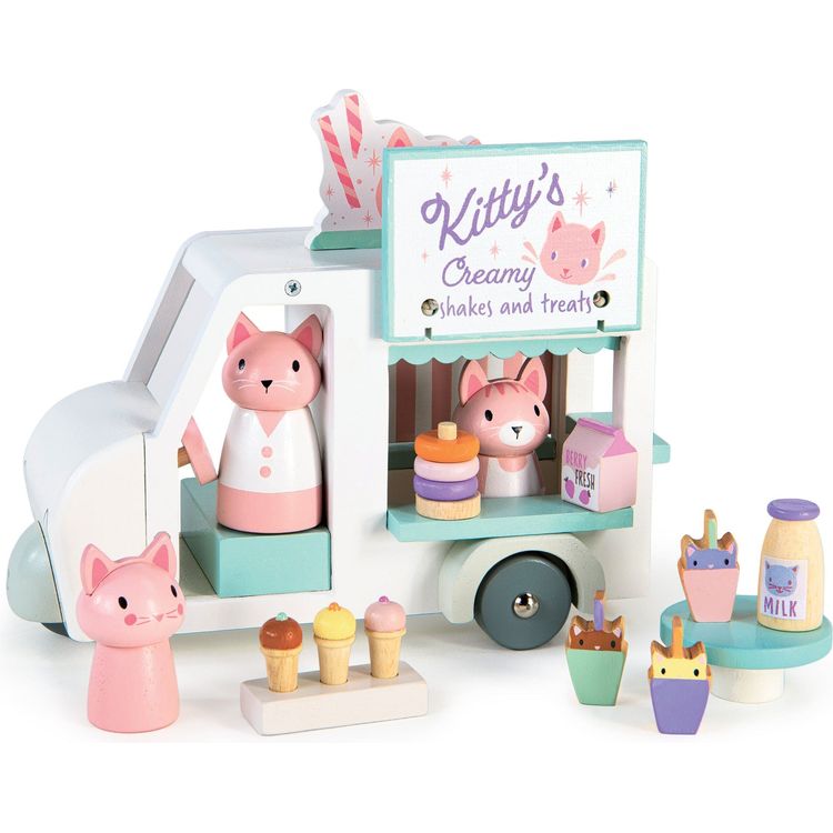 Tender Leaf Toys Preschool Kitty's Milkshake Van
