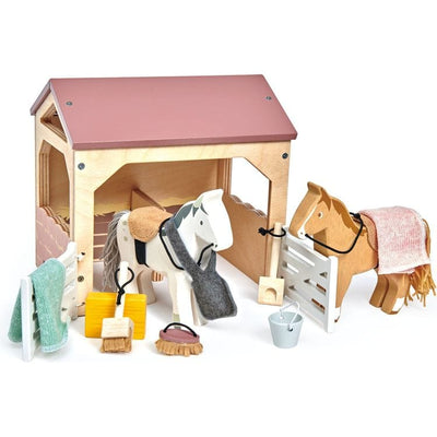 Tender Leaf Toys Preschool The Stables Wooden Set