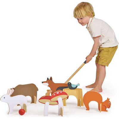 Tender Leaf Toys Preschool Woodland Animals Indoor Croquet Set