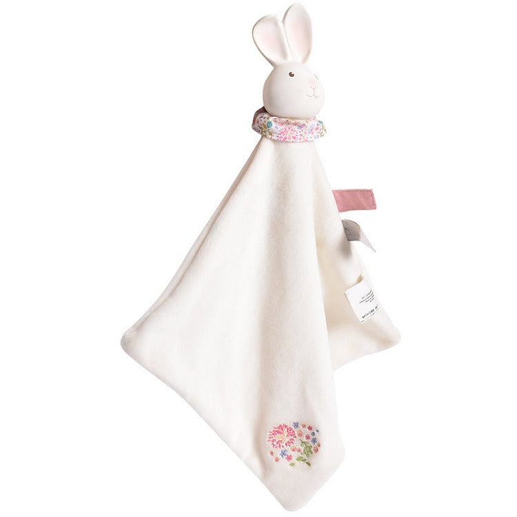 Tikiri Toys Infants Havah the Bunny Snuggly with Natural Rubber Teether Head