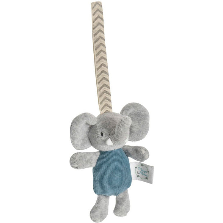 Tikiri Toys Infants Tag Along Pram Toy - Alvin the Elephant with Squeaker