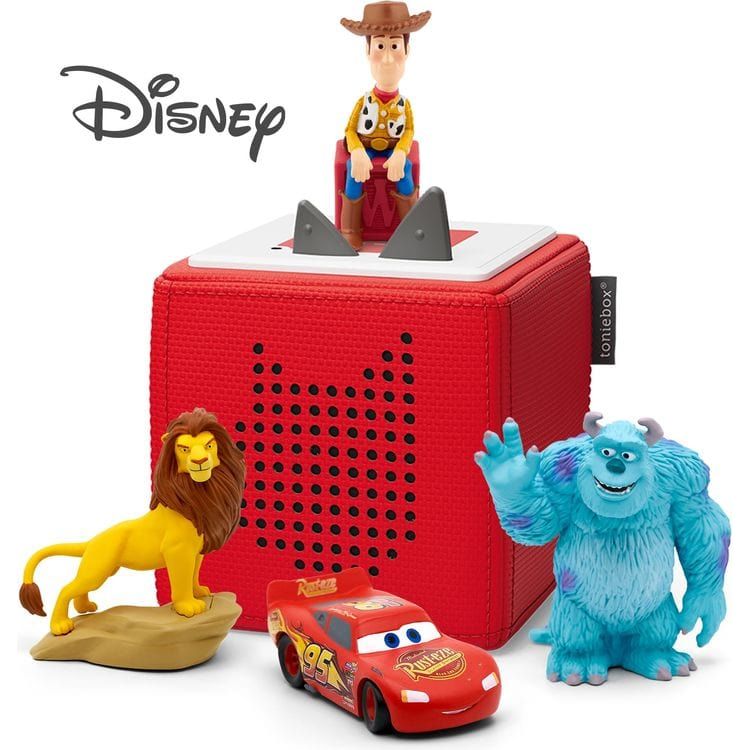 Tonies Disney's Toy Story Toniebox Audio Player Starter Set with Disney's Lion King, Disney's Cars & Disney's Monsters Inc. Audio Figurines