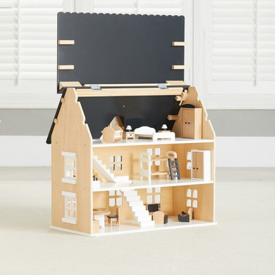 Wonder & Wise Dolls Two-story Wooden Dollhouse