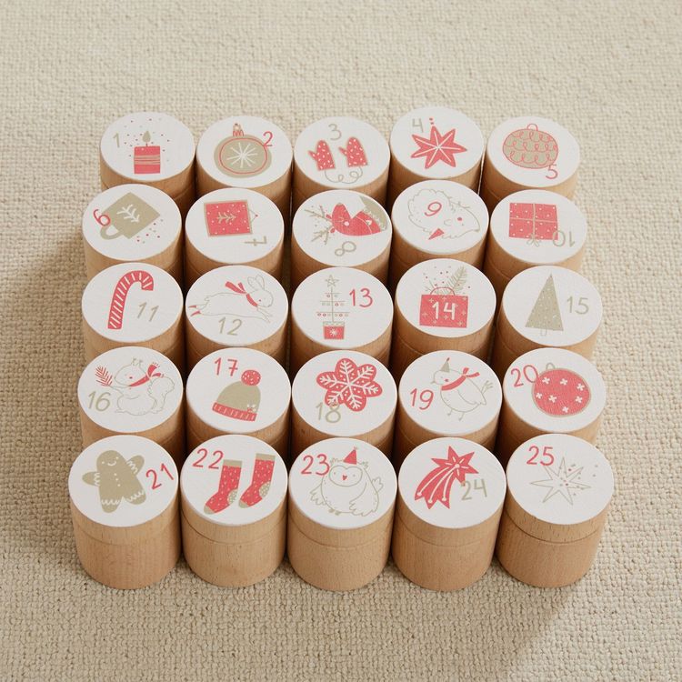 Wonder & Wise Holiday Wooden Children's Advent Calendar