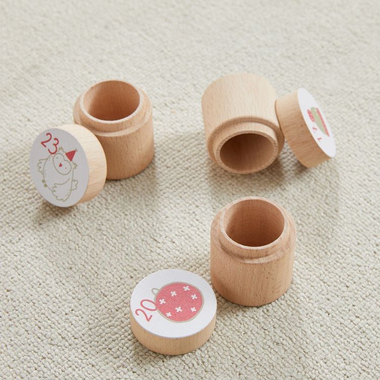 Wonder & Wise Holiday Wooden Children's Advent Calendar