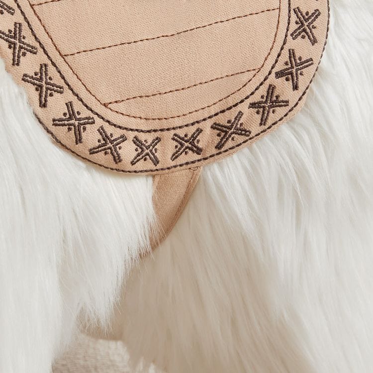 Wonder & Wise Plush Alpaca Rocker with Solid Saddle