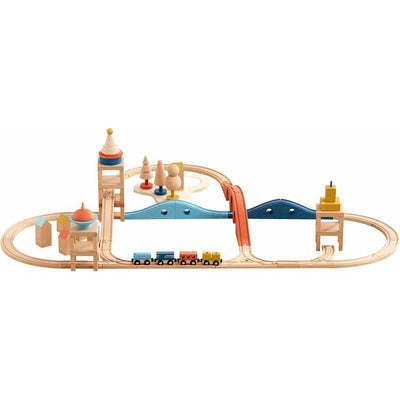 Wonder & Wise Preschool Tunnelvision Wooden Train Set