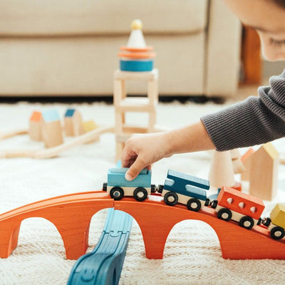 Wonder & Wise Preschool Tunnelvision Wooden Train Set