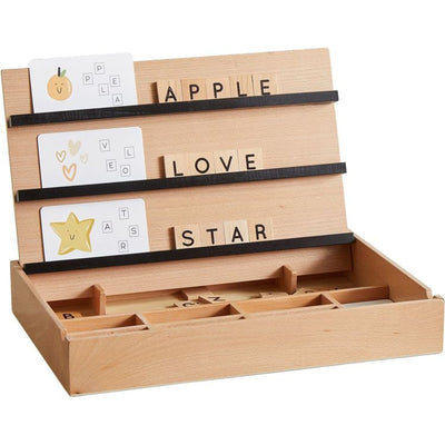 Wonder & Wise Preschool Wooden Compelling Spelling Activity Box