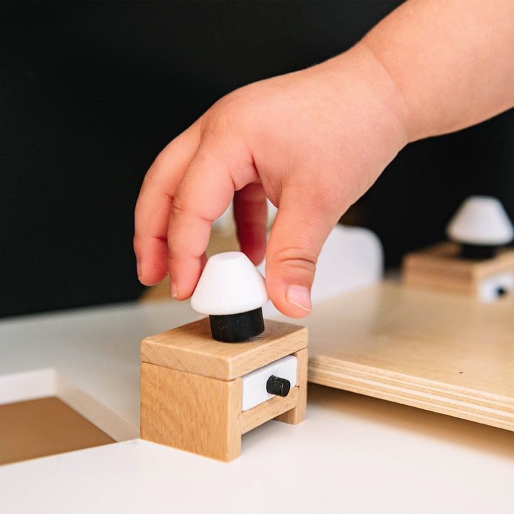 Wonder & Wise Preschool Wooden Dollhouse Accessories