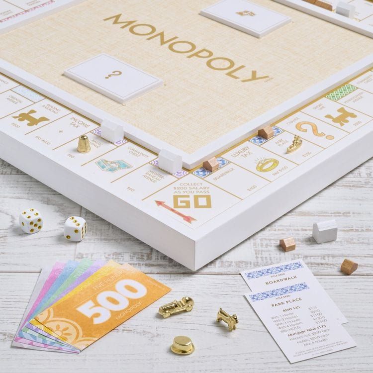WS Game Company Games Monopoly Bianco Edition